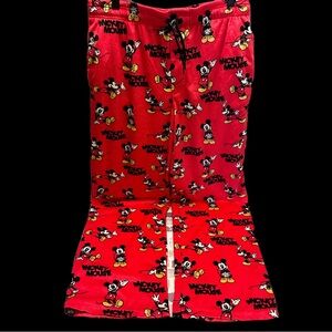 Disney Men’s Mickey Mouse Red Lounge Pants L